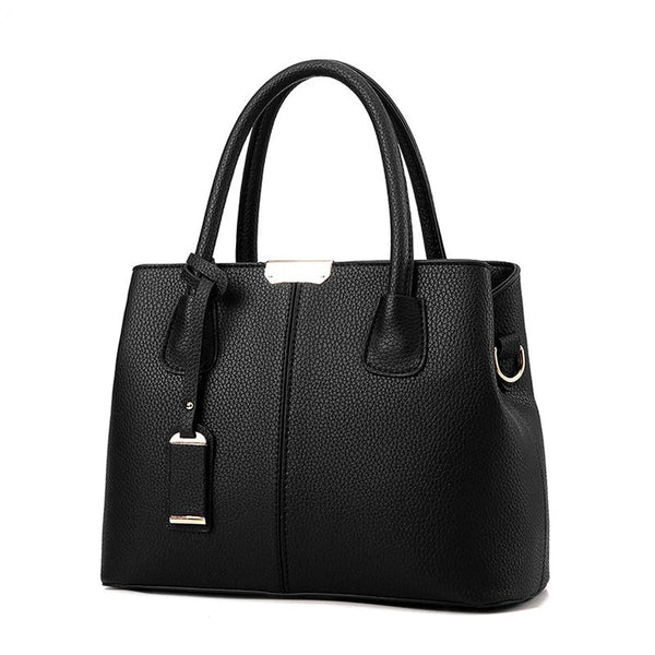 Chic Everyday Leather Tote - Retail Bros. Discounts clothing accessories Stripe / 30x13x22cm