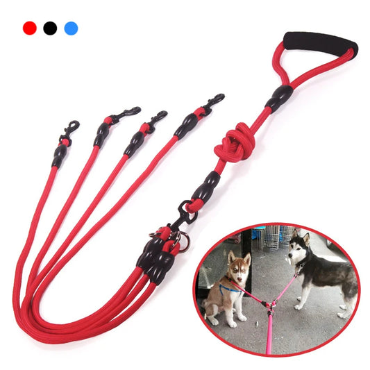 Tangle-Free Double Dog Leash - Retail Bros. Discounts pets black 2 ropes