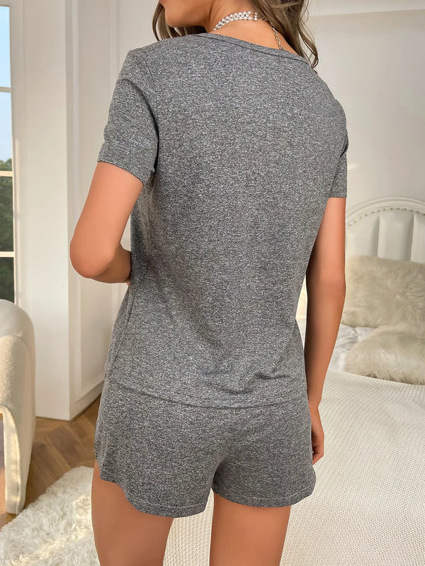 Cozy Gray Pajama Set - Retail Bros. Discounts GRAY / S