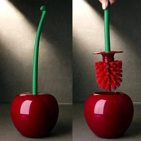 Cherry Splash Toilet Brush Set