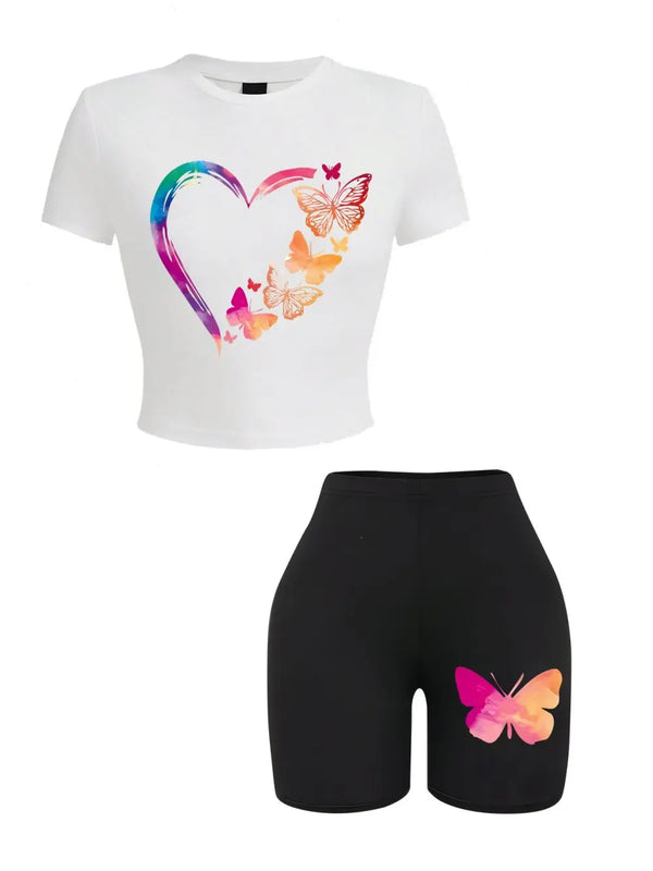 Butterfly Dreams Outfit Set - Retail Bros. Discounts White-Black / S