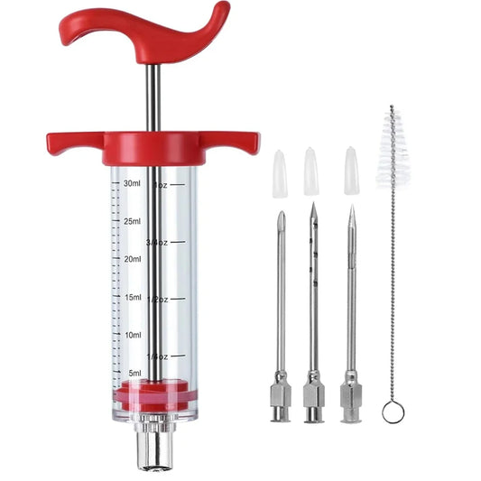 Flavor Blast Turkey Injector - Retail Bros. Discounts kitchen accessory 3 Needles Red