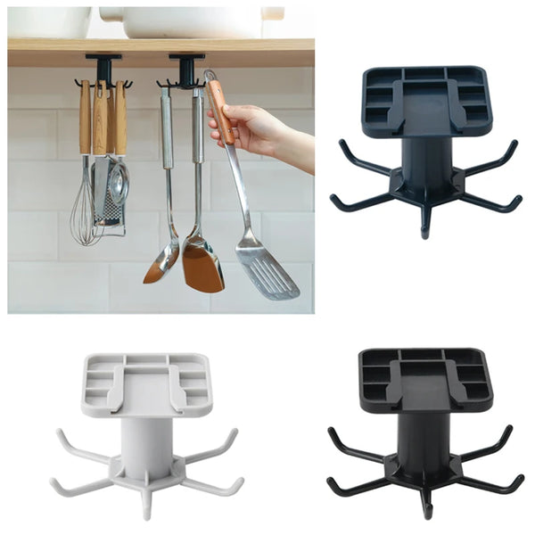 Spin & Store Kitchen Hooks - Retail Bros. Discounts kitchen accessory Black