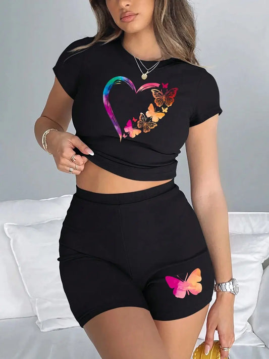 Butterfly Dreams Outfit Set - Retail Bros. Discounts White-Black / S